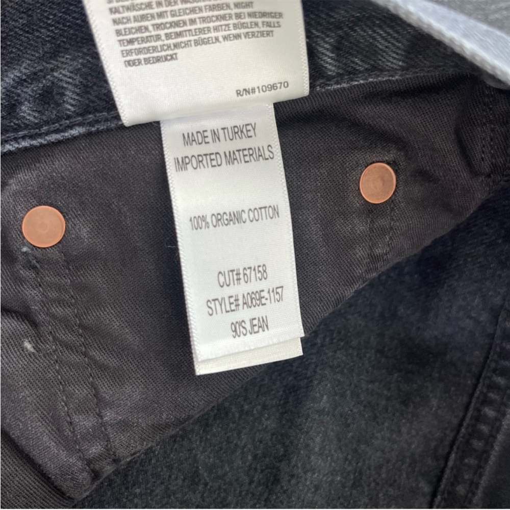 AGOLDE Black Straight Leg Jeans - Picture 4 of 5
